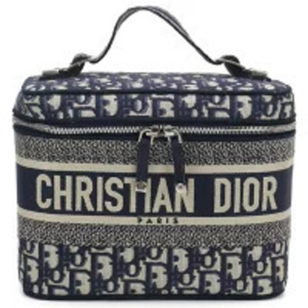 Christian Dior Handbag Oblique Navy Blue